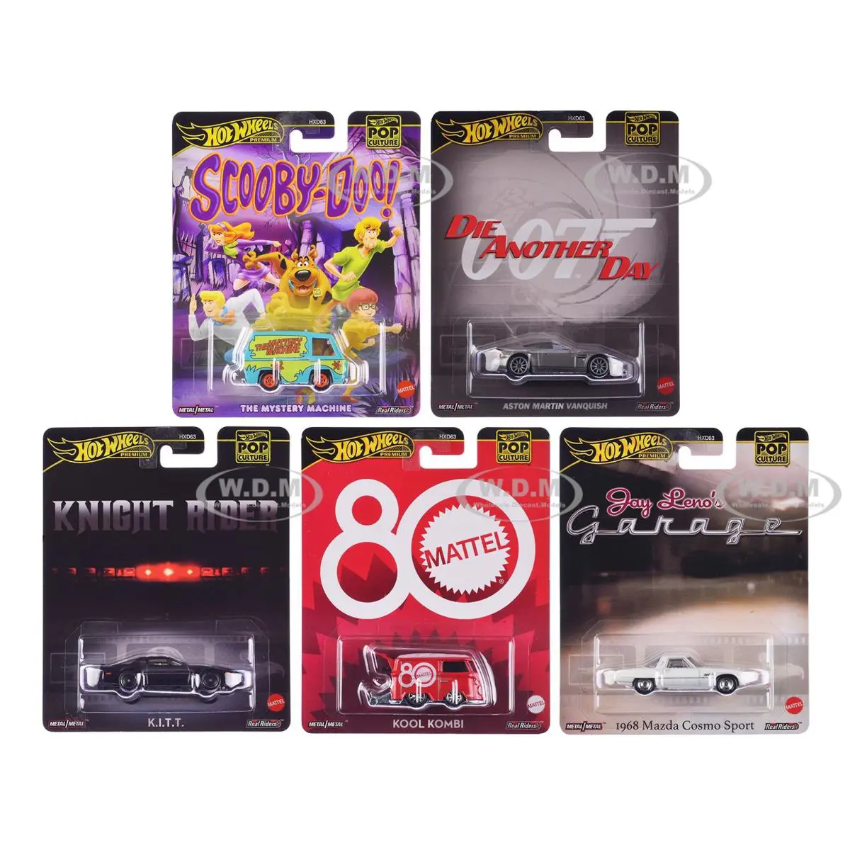 Pop Culture 2024 5 PC Set G Diecast Model Cars BY Hot Wheels HXD63-956 G
