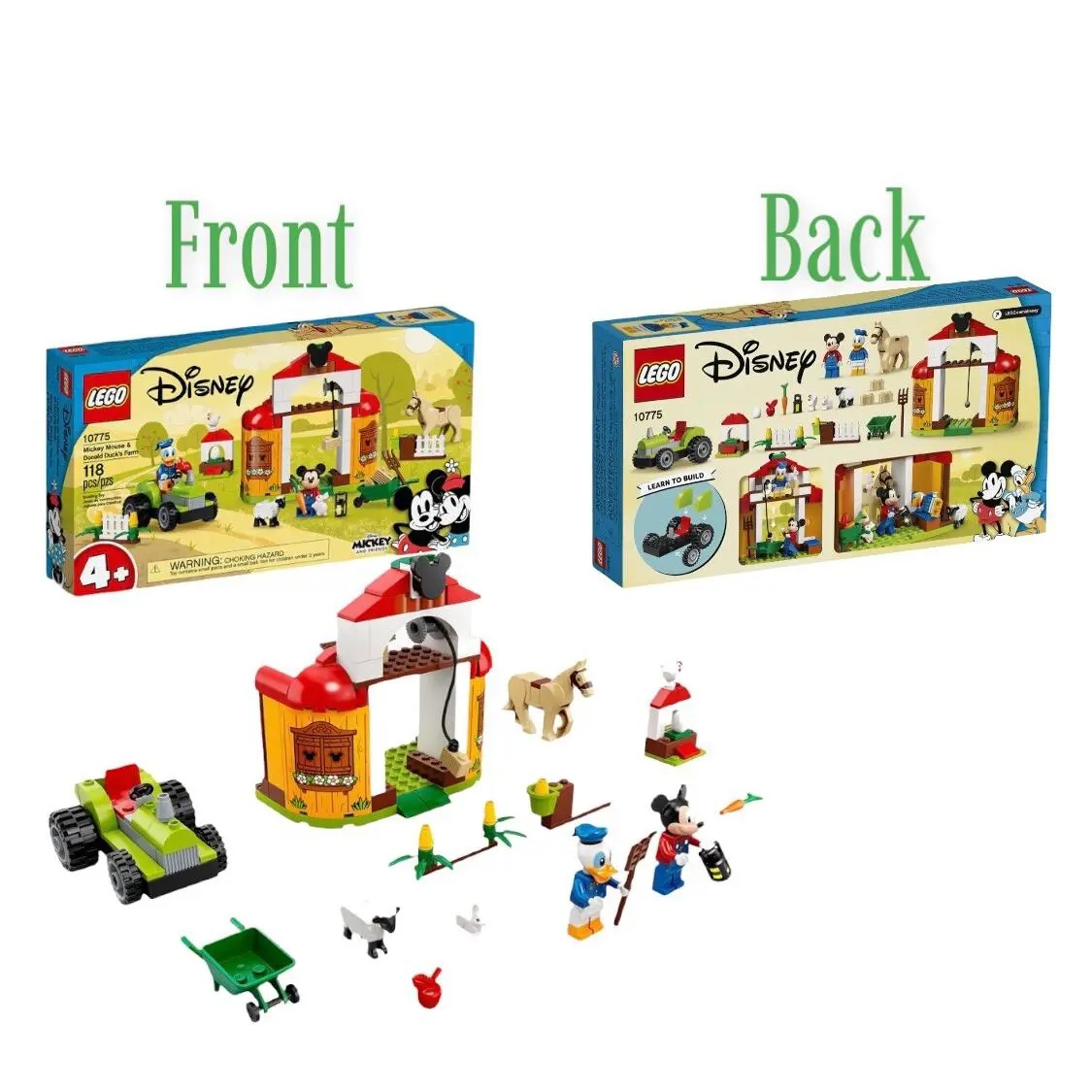 2021 Lego Disney Mickey Mouse Donald Duck’s Farm 10775 Building Kit 118 Pcs