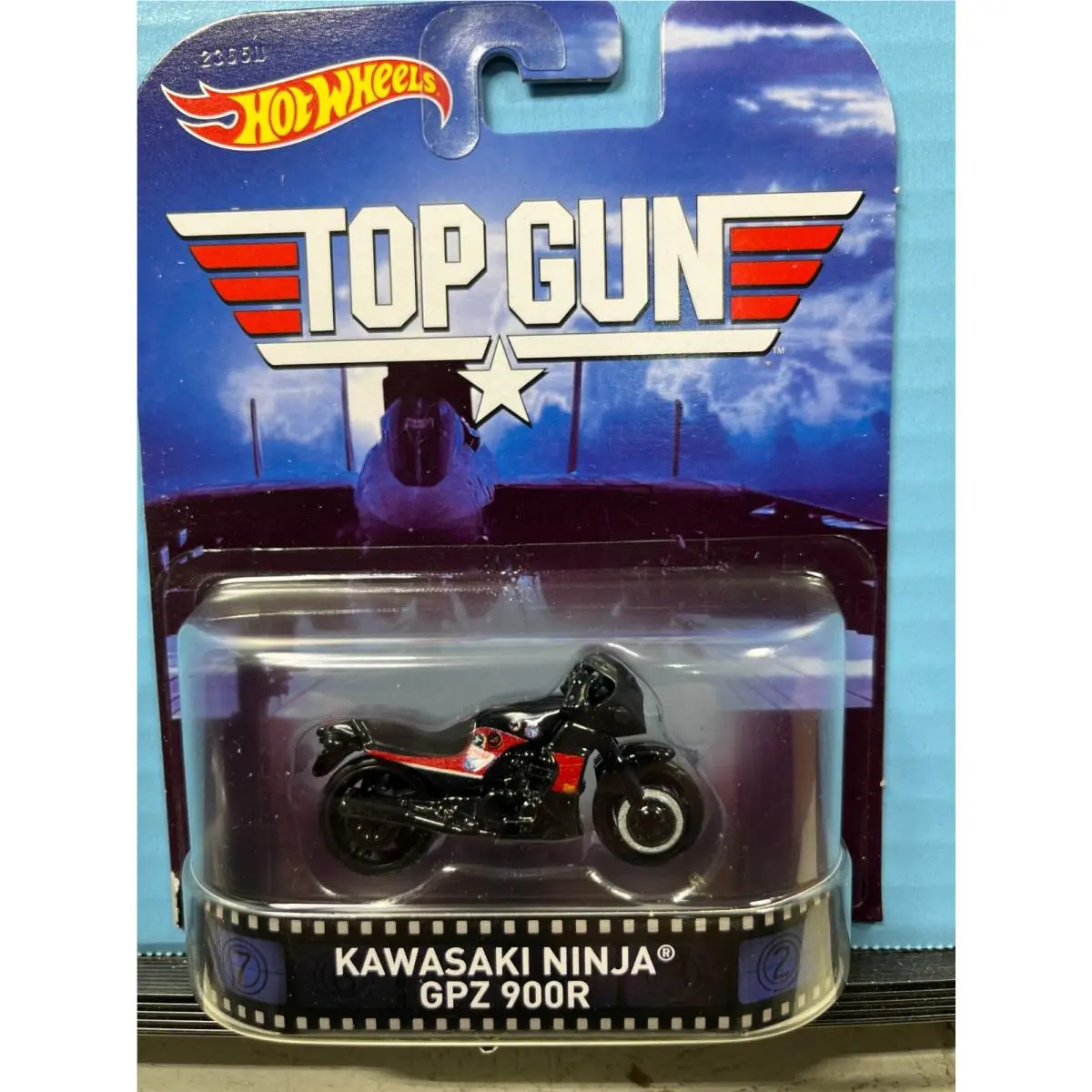 1/64 Hot Wheels Top Gun Kawasaki Ninja Gpz 900R Retro Entertainment Real Rider