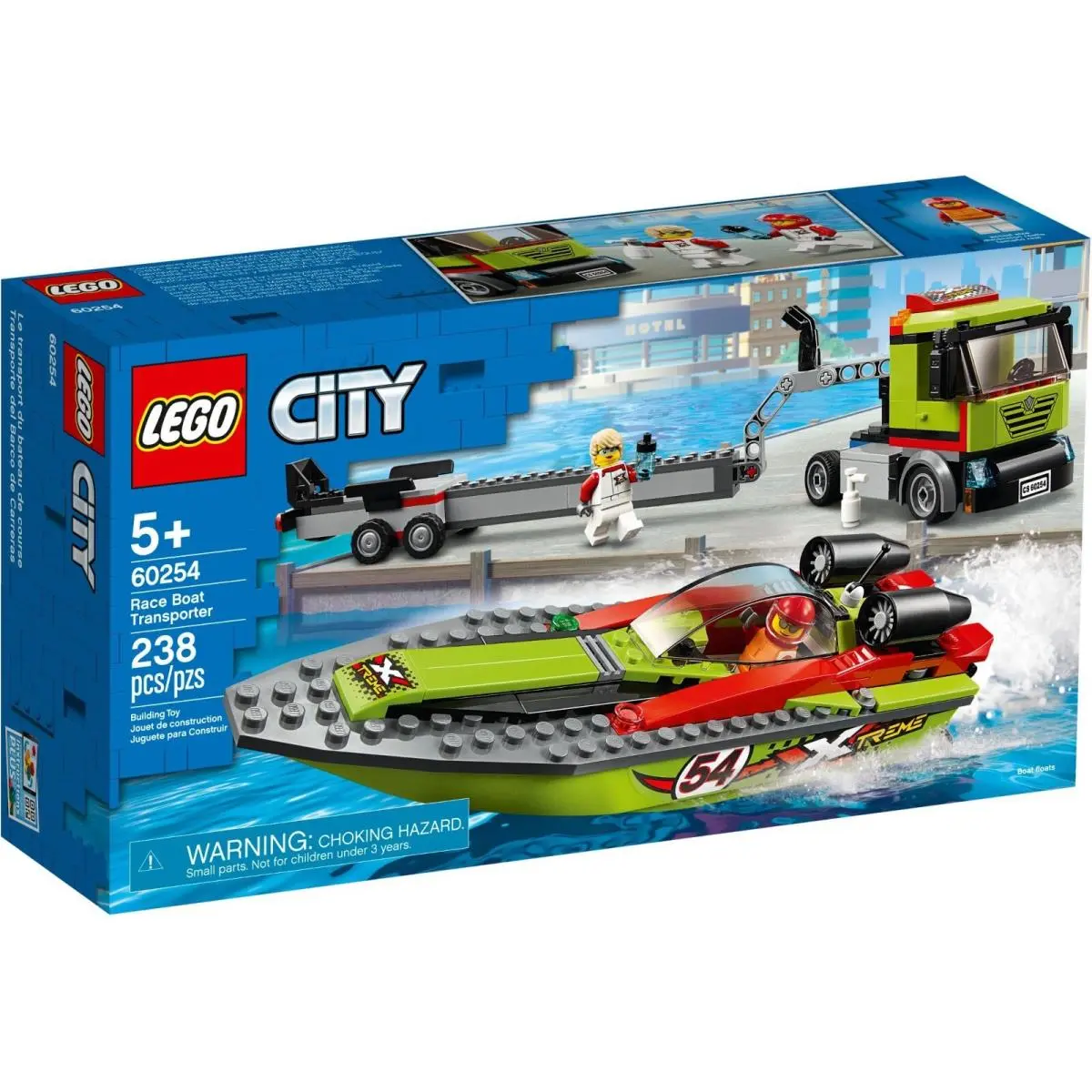 Lego Race Boat Transporter 2020 Lego City Set 60254 238pcs Retired