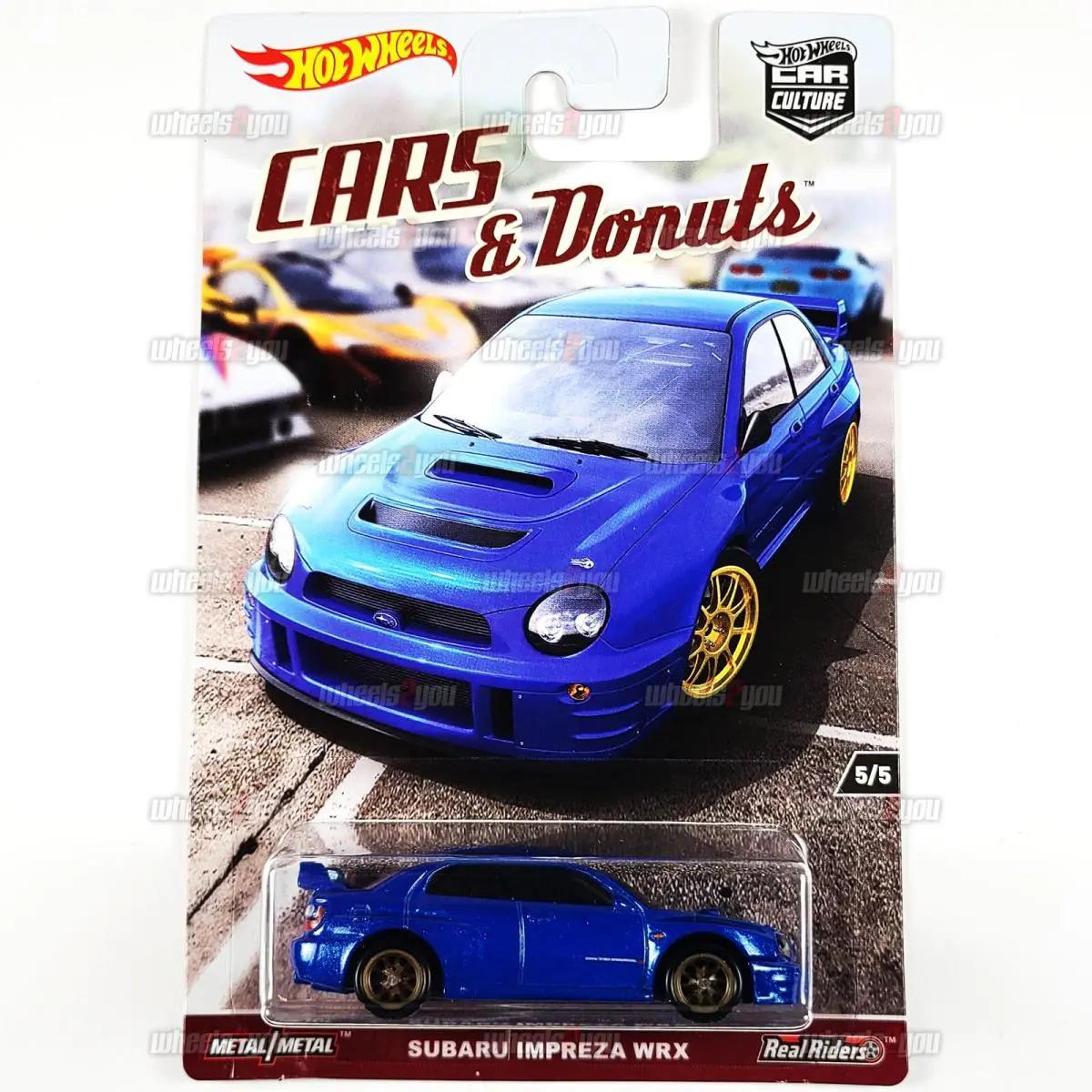 2017 Hot Wheels - Subaru Impreza Wrx Blue Cars Donuts - Car Culture 1:64 DWH89
