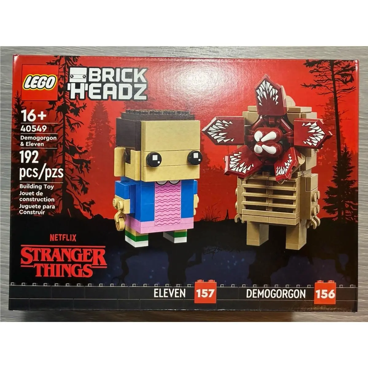 Lego Stranger Things Demogorgon Eleven Brickheadz Set 40549 Retired