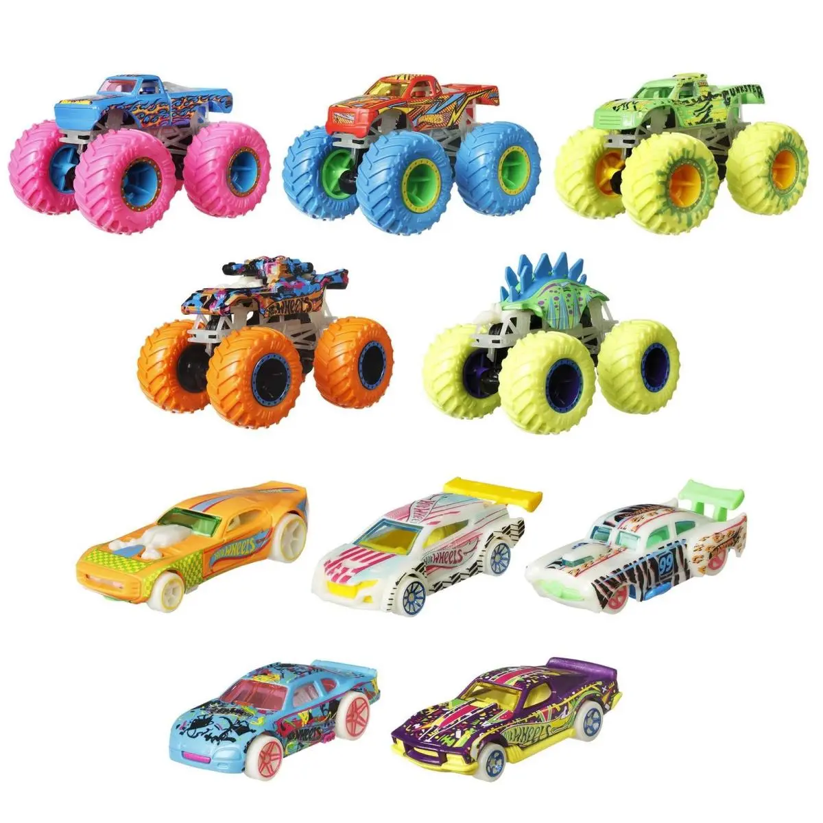 Hot Wheels Monster Trucks Gitd Bundle