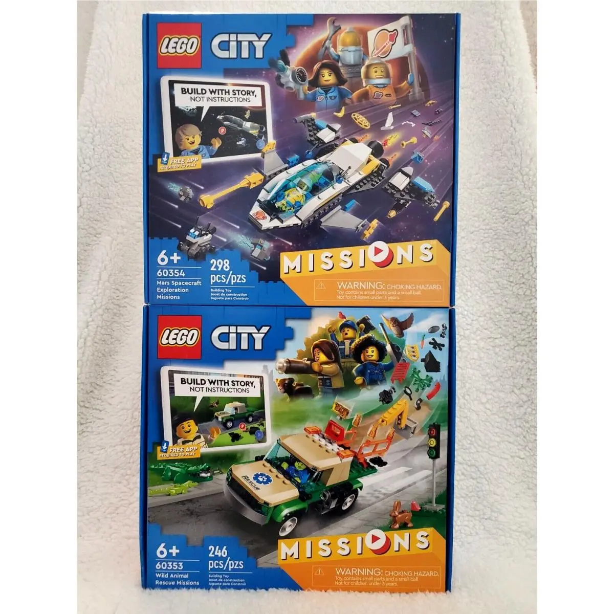 Lego City 60353 Wild Animal Rescue Missions 60354 Mars Spacecraft Exploration
