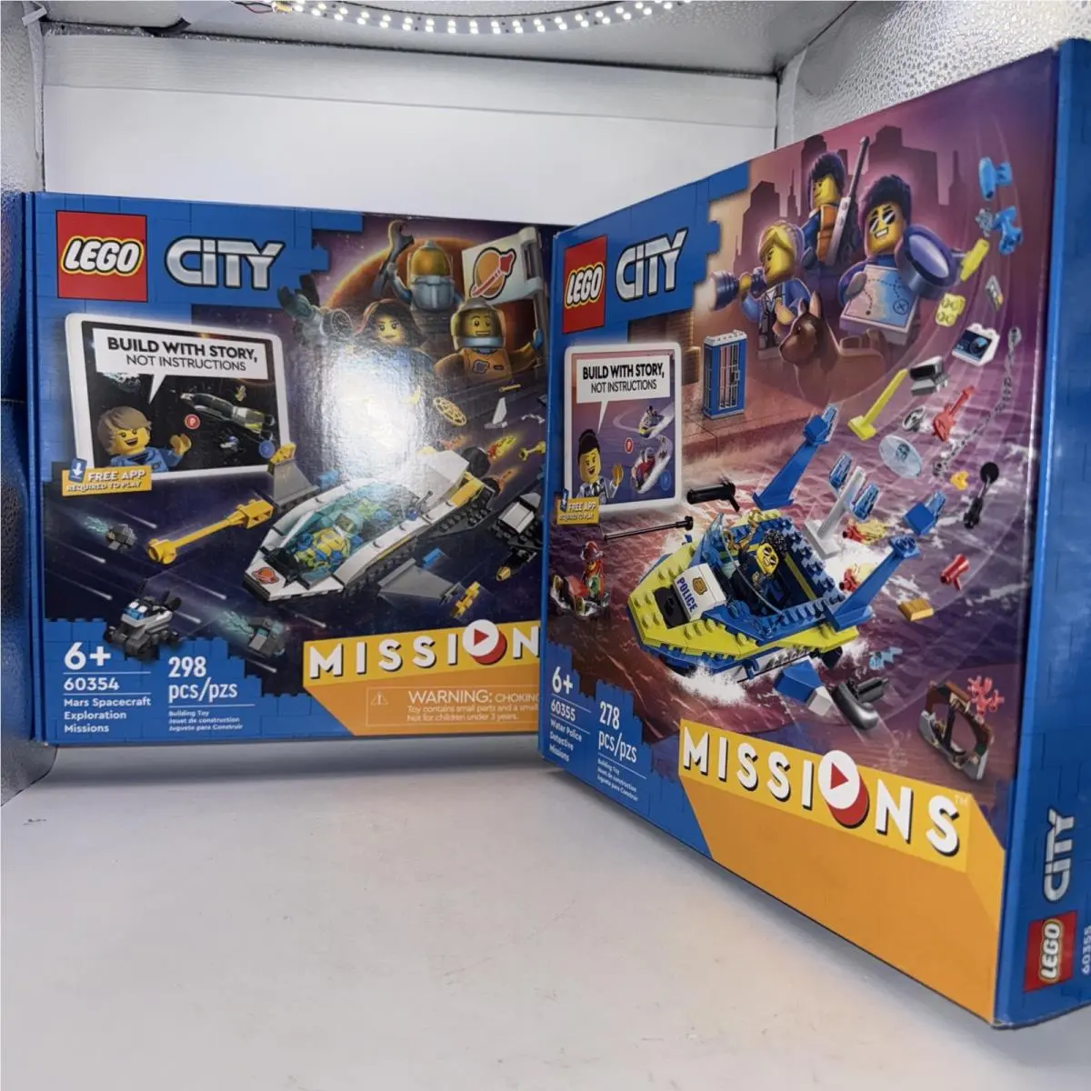 Lego City Missions Mars Spacecraft Exploration/water Police Set 60353 60355