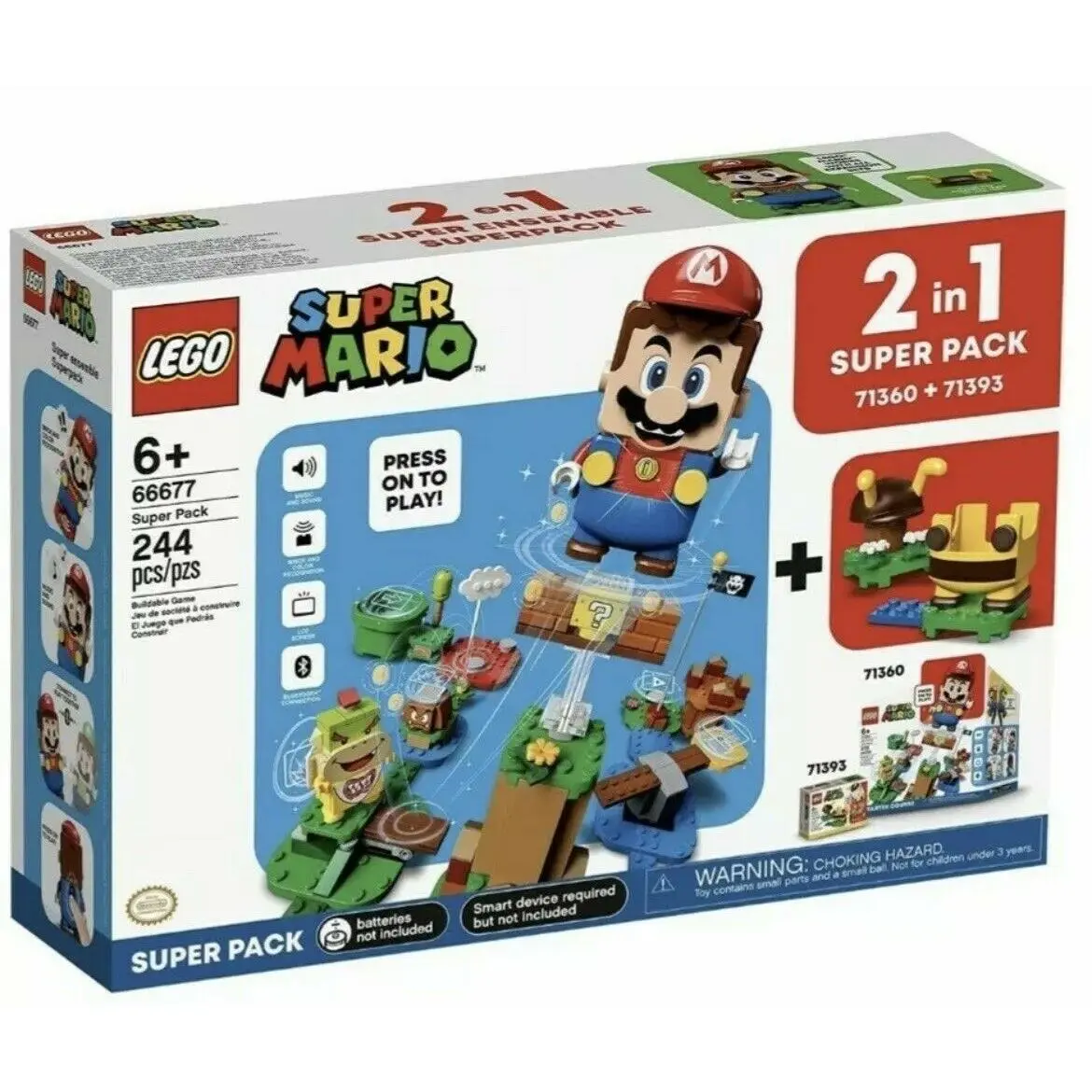 2 in 1 Lego Super Mario Starter Expansion Set Super Pack Adventures 71360- 71393