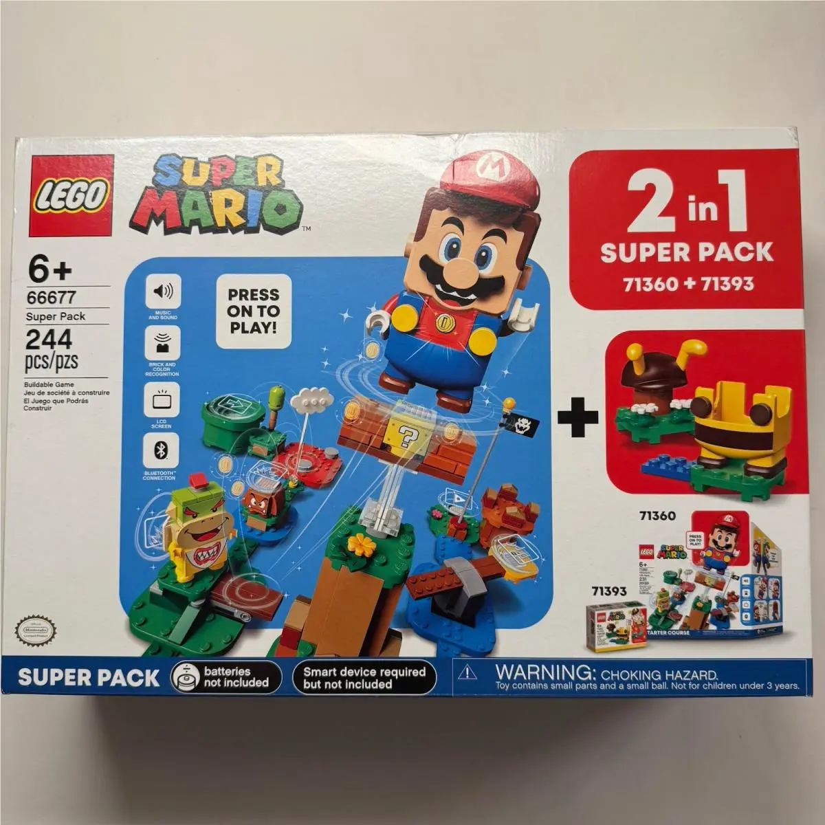 2 in 1 Lego Super Mario Starter Expansion Set Super Pack Adventures 71360- 71393