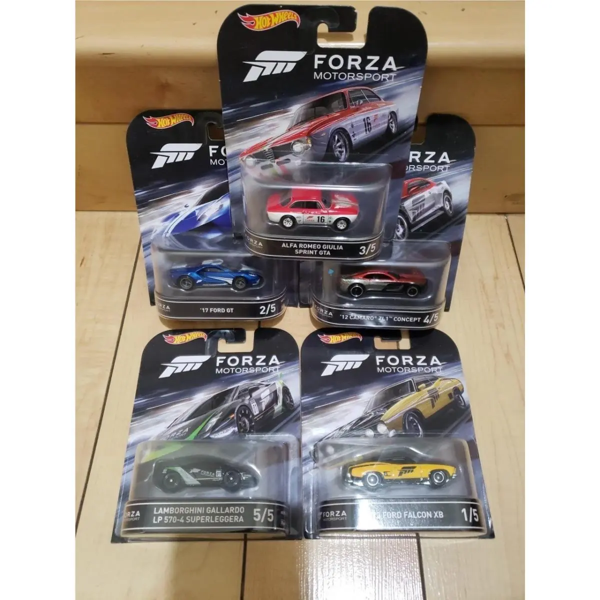 Hot Wheels Entertainment Serie Diecast 2016 Forza Motorsport Complete Set Of 5 - Multi-Color