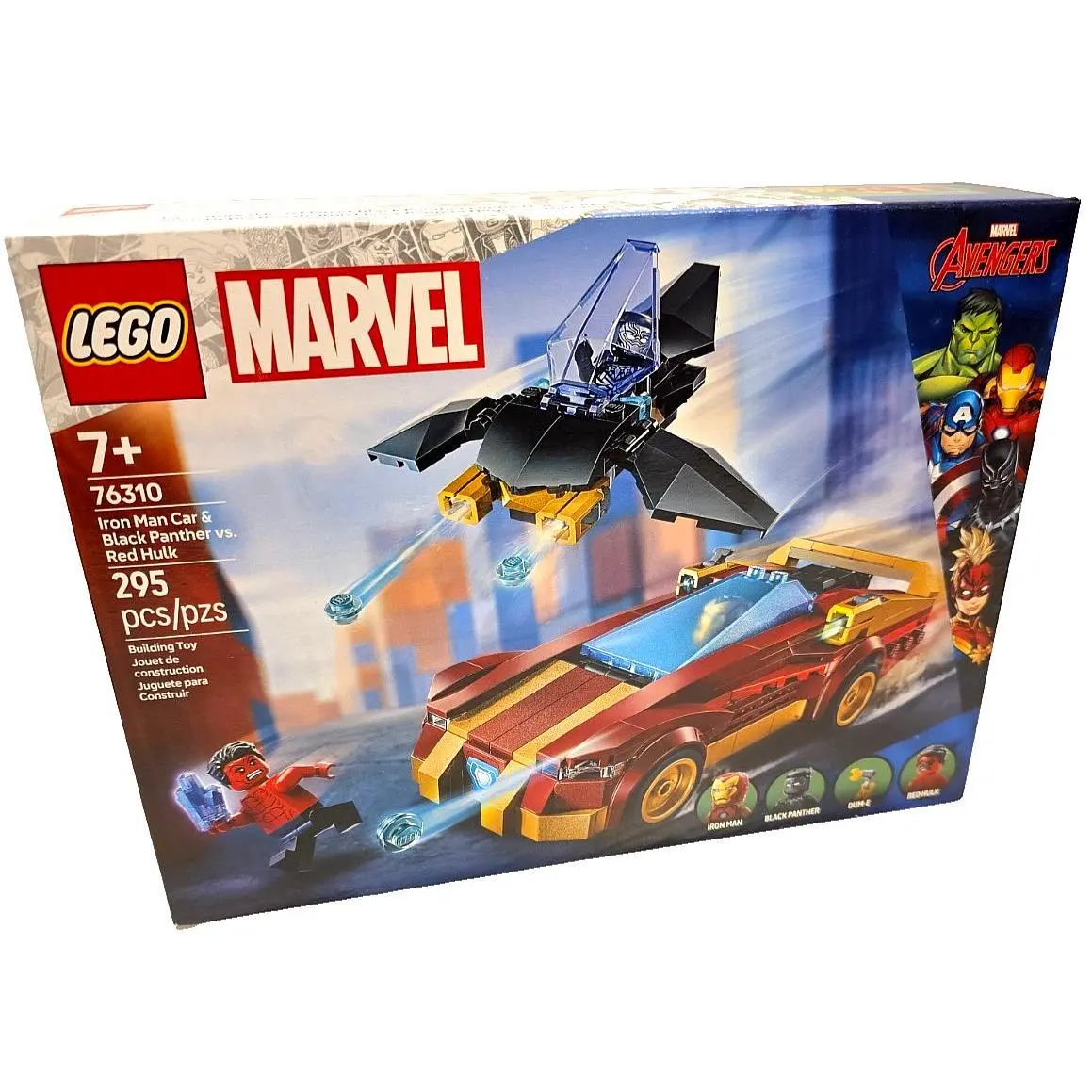 Lego® Marvel 76310 Iron Man Car Black Panther Vs. Red Hulk Carefully Shipped