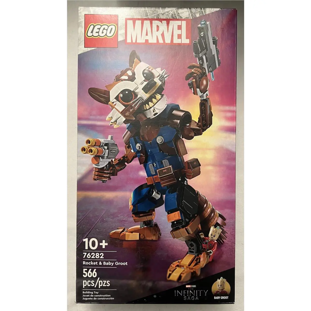 Lego Marvel Rocket Baby Groot Minifigure Building Toy Figure 76282