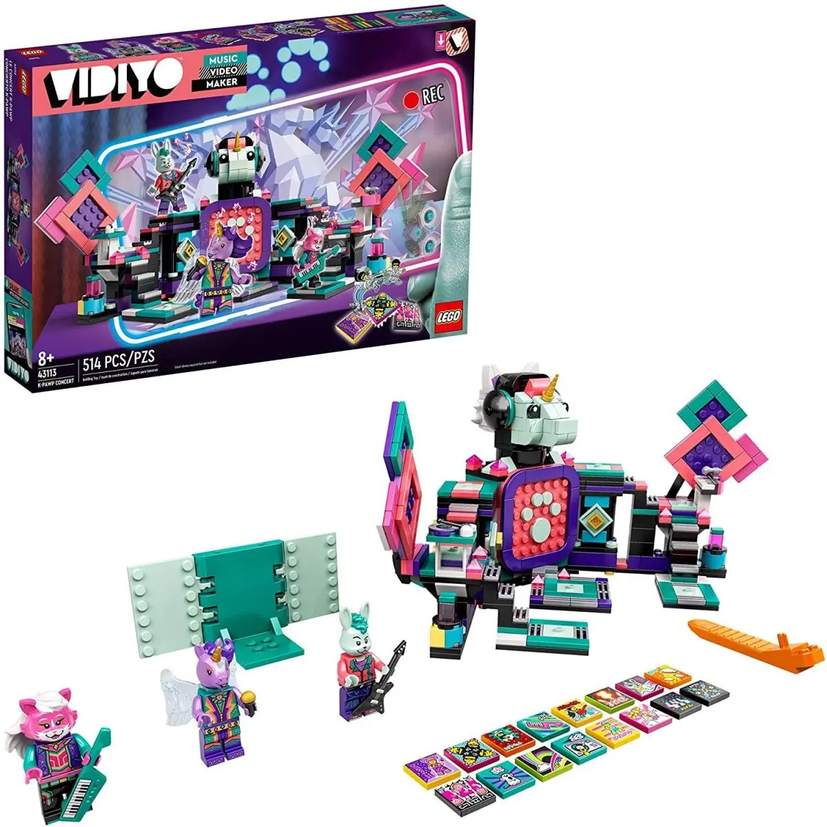 Lego Vidiyo K-pawp Concert Building Set 43113 514 Pieces
