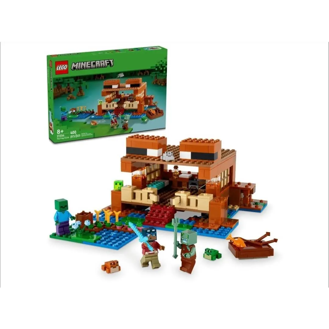 Lego 21256 Minecraft The Frog House Retired Swamp Explorer Zombie 3 Frogs