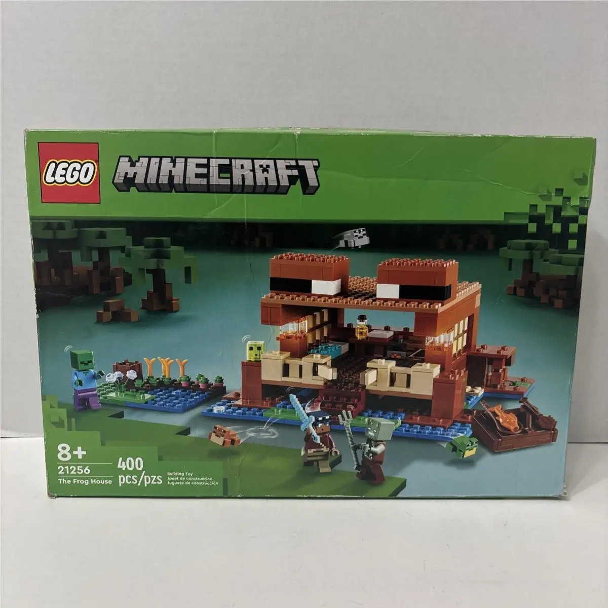 Lego Minecraft The Frog House 21256 Box Wear Retired