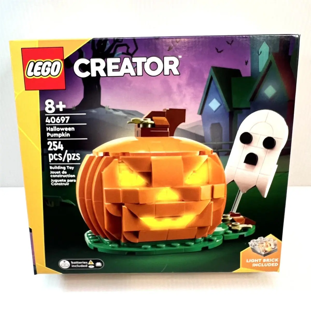 Lego 40697 Halloween Pumpkin Light Up Brick Limited Edition Jack O Lantern