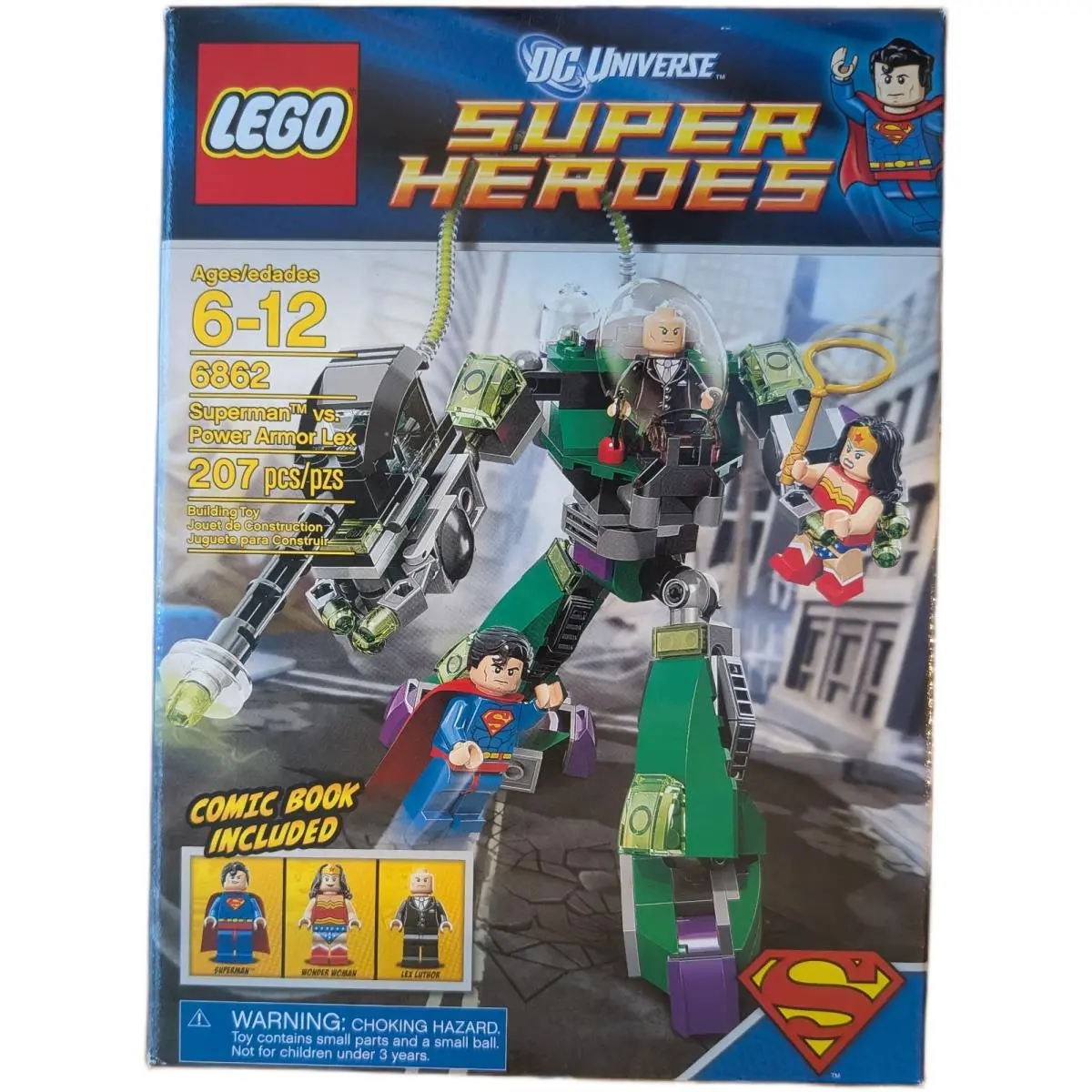 Lego 6862 Superman vs Power Armor Lex Retired Wonder Woman Set Nisb