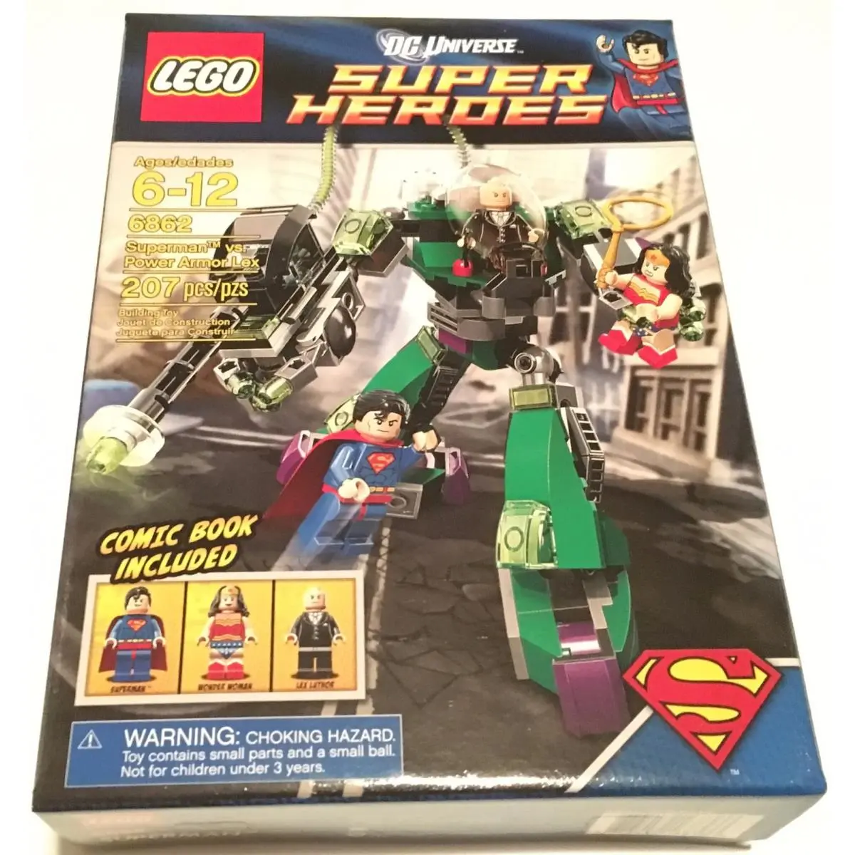 Lego DC 6862 Superman vs Power Armor Lex Super Heroes w Wonder Woman