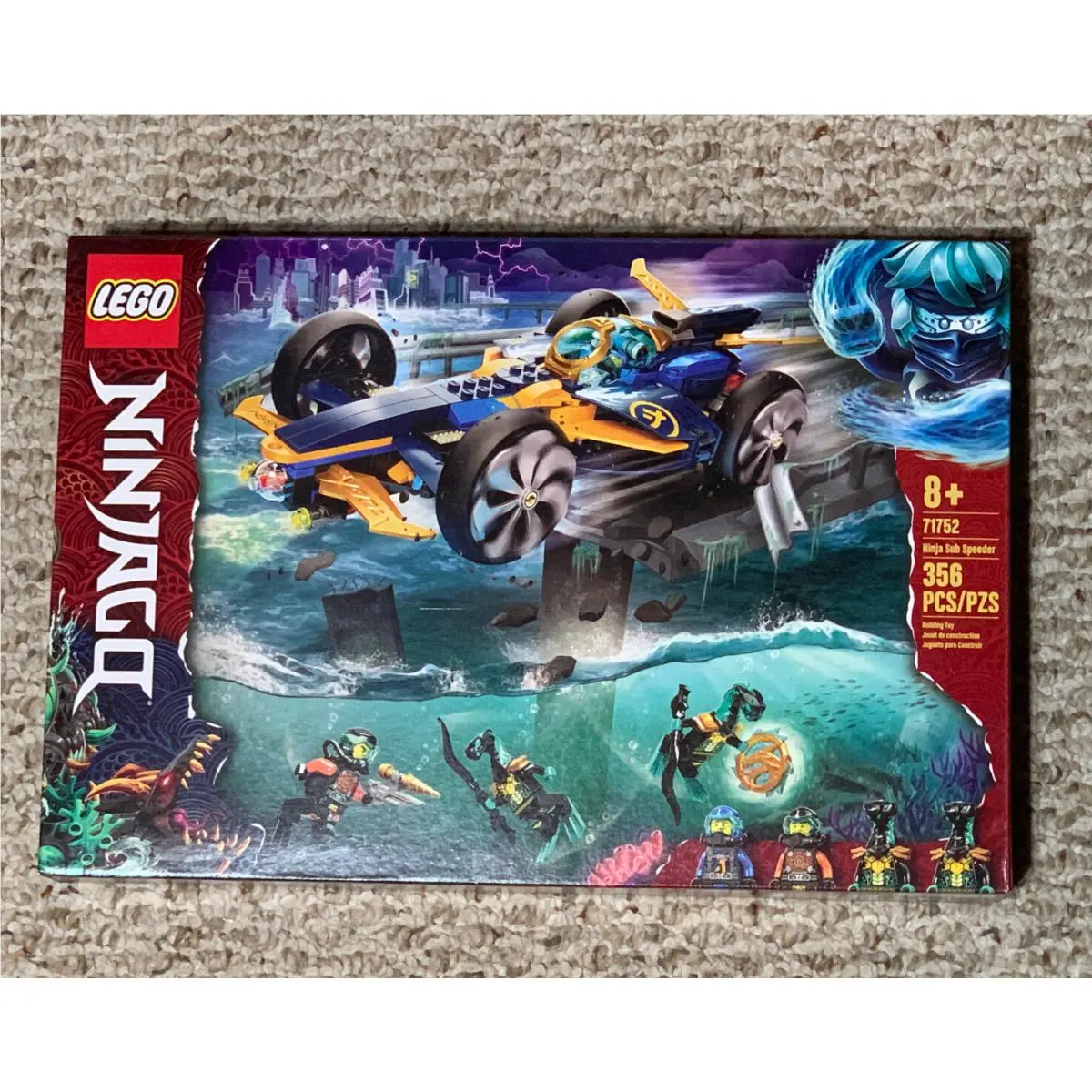 Lego Ninjago Ninja Sub Speeder Set 71752 Toy Building Kit 356 Pcs