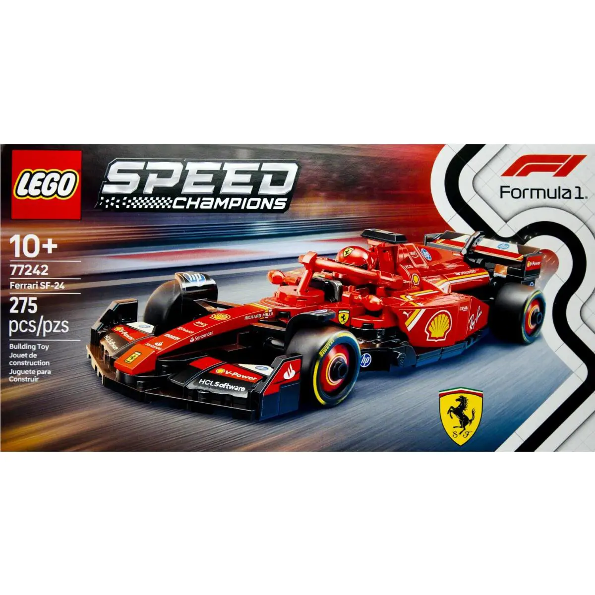 Lego Speed Champions: Ferrari SF-24 Racing Car 77242 Building Toy 275 Pieces