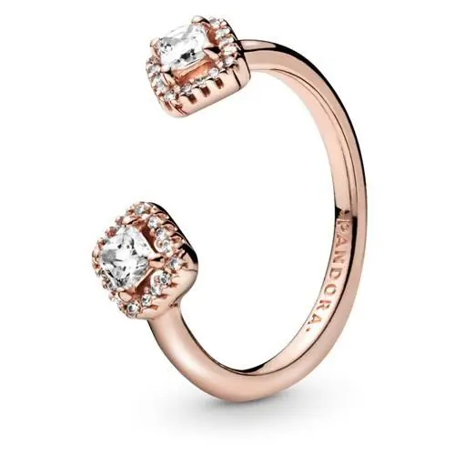 Square Sparkle Open Ring B07Y5KL2XZ by Pandora