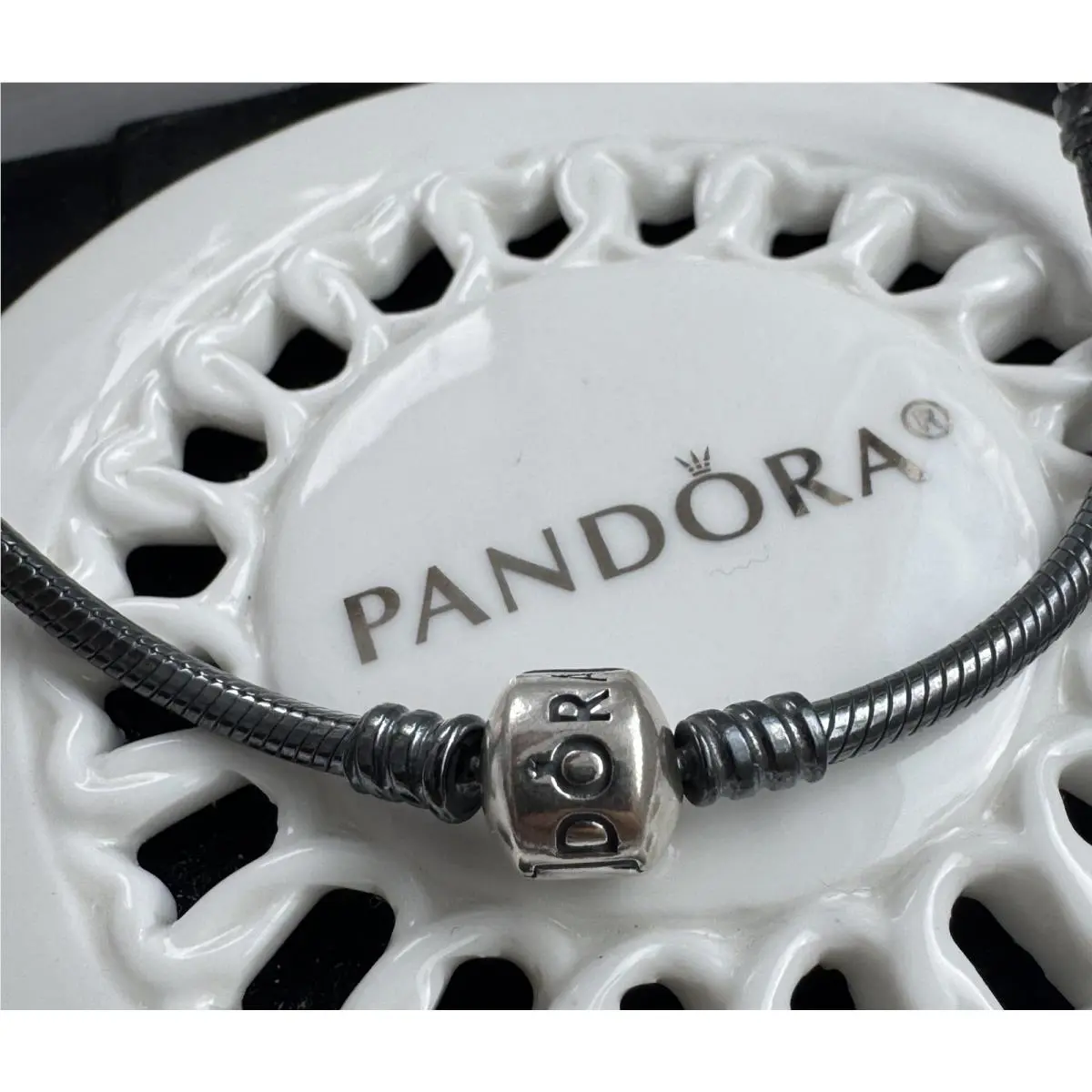 Pandora Moments Oxidized Clasp Chain Necklace 590703OX