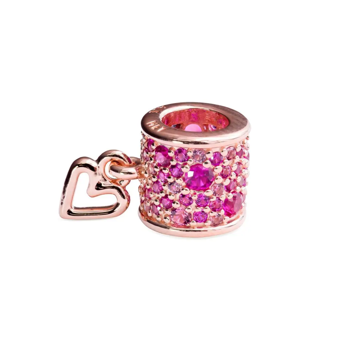 Pandora Pave Freehand Heart Barrel Charm 789548C01