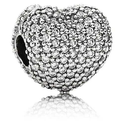 Pandora Pave Open My Heart Clip - Clear CZ