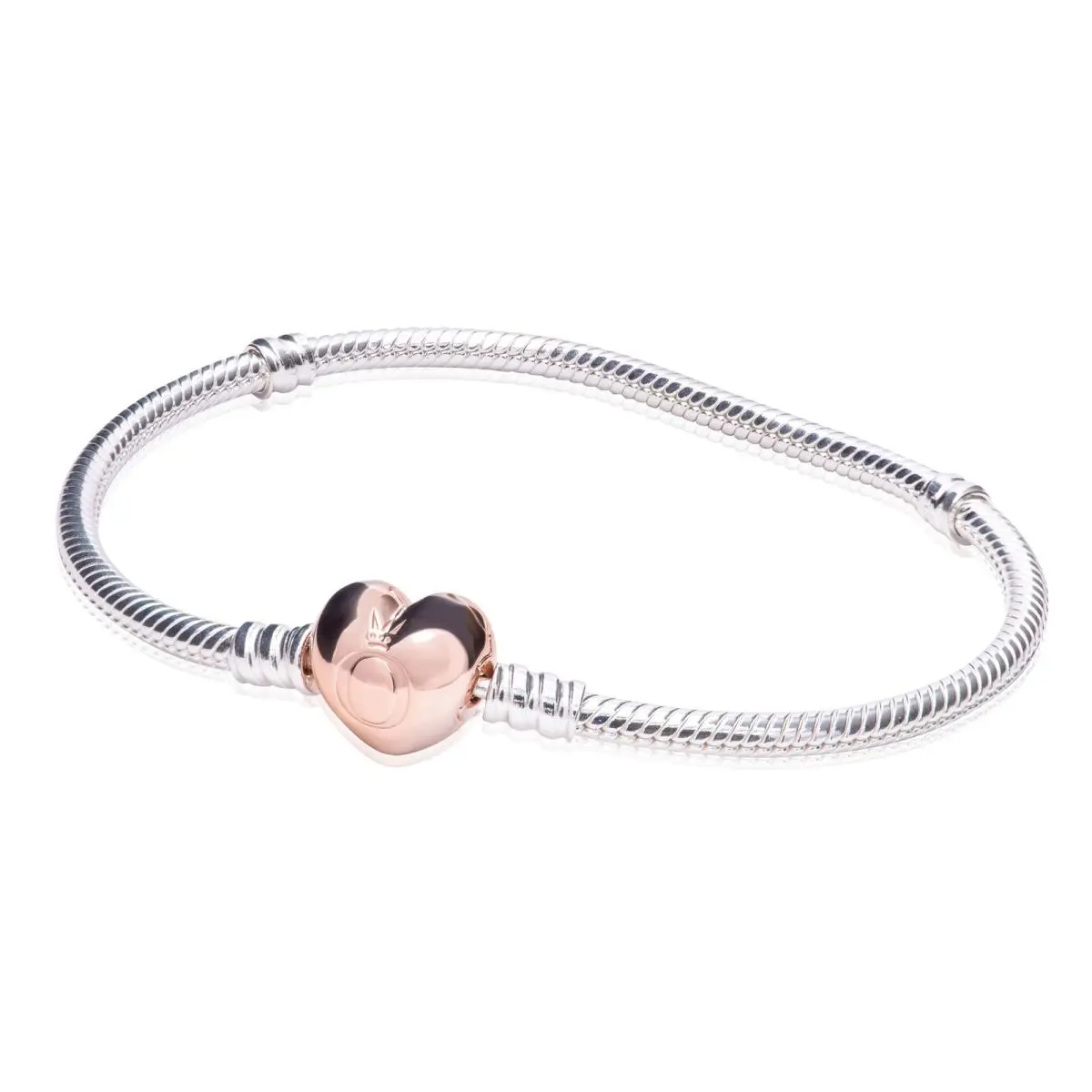 Pandora Moments Heart Clasp Snake Chain Bracelet 580719-16