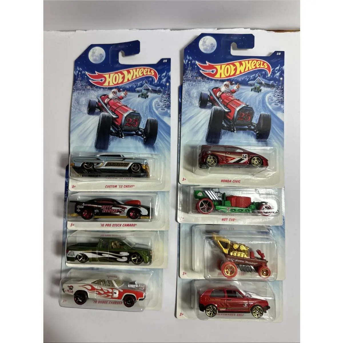 2014 Hot Wheels Holiday Hot Rods Complete Set Of 8 - Multi-Color