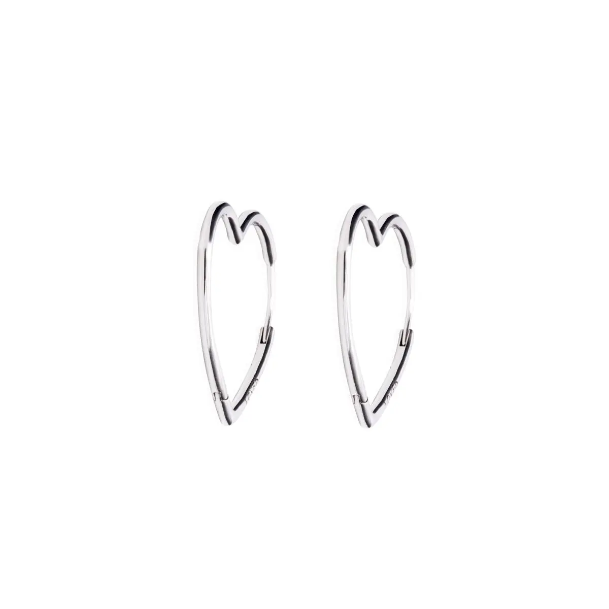 Pandora Asymmetric Hearts of Love Small Hoops Earrings 297822