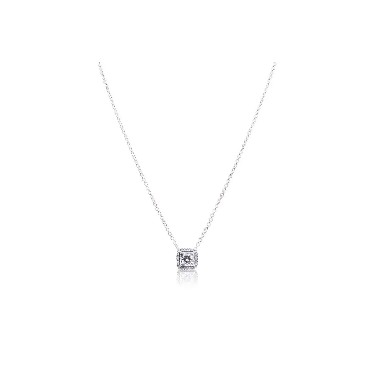 Timeless Elegance Necklace Sterling Silver CZ Size 45 396241CZ-45 by Pandora