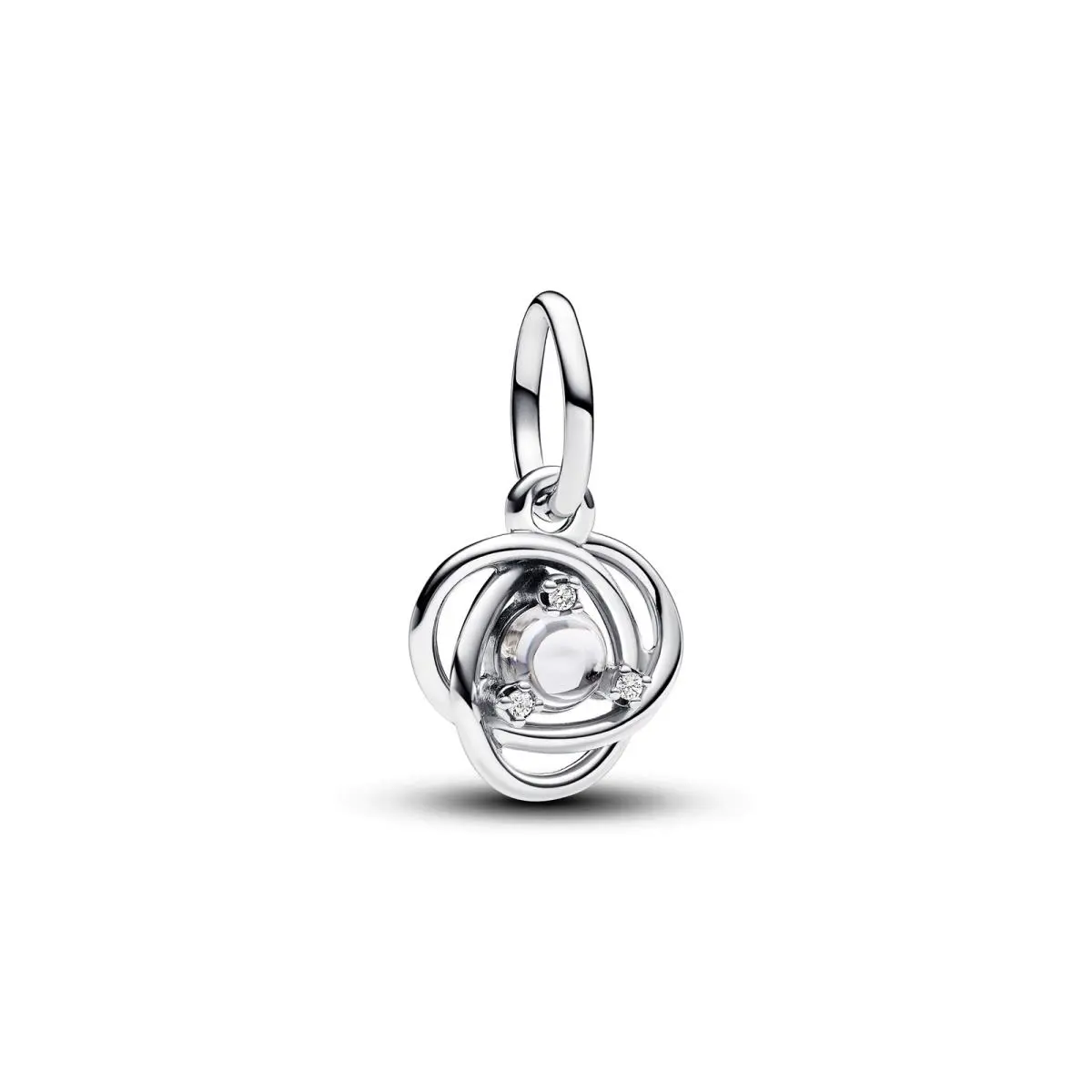 Pandora April Clear Eternity Circle Dangle Charm 793125C04