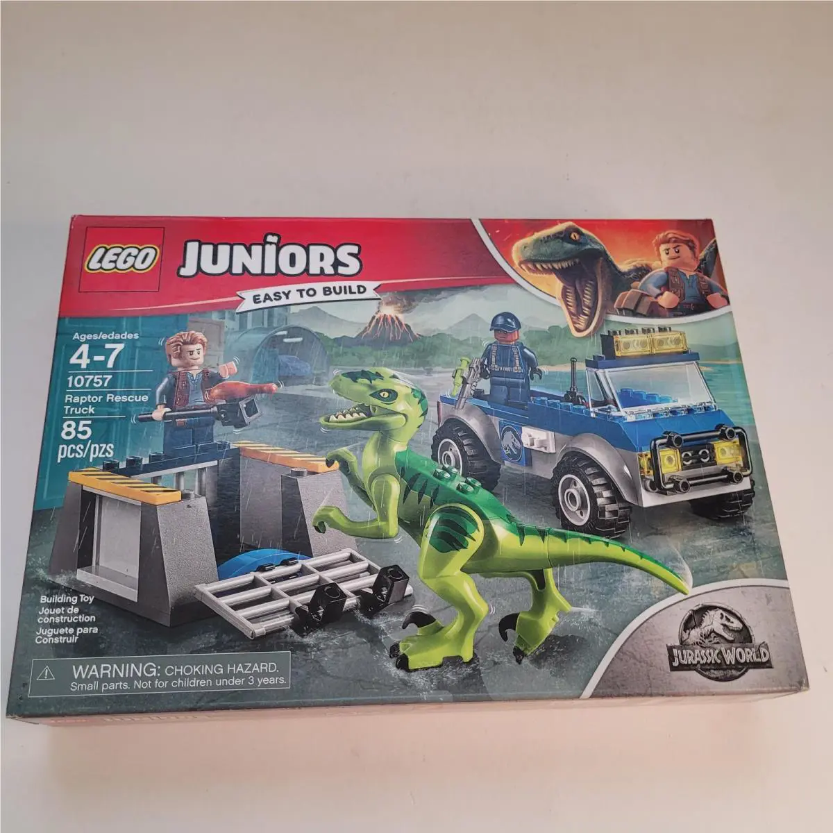 Lego Juniors Jurassic World 10757 Raptor Rescue Truck - - - Retired
