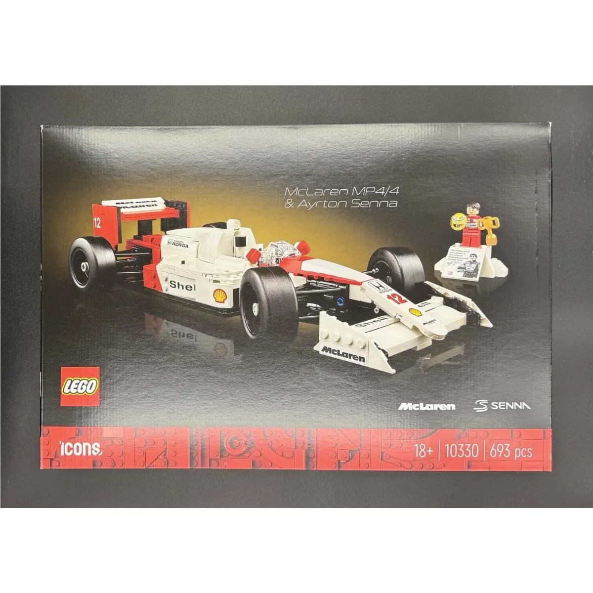 Nisb Lego Icons Mclaren MP4/4 Ayrton Senna Model Race Car 10330