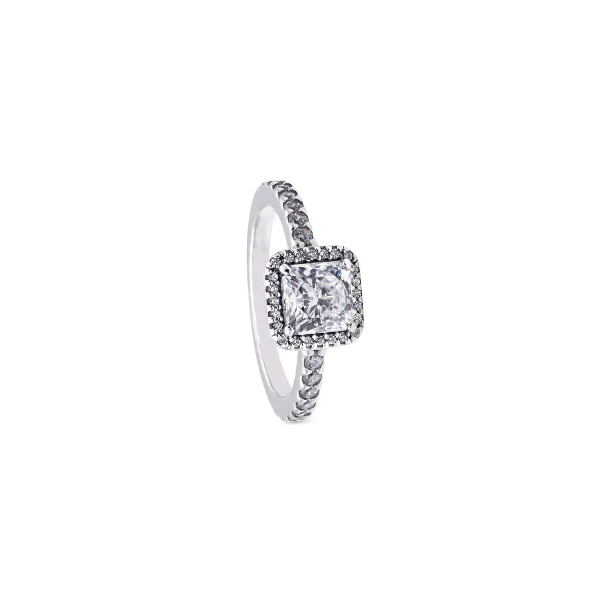 Pandorasquare Sparkle Halo Ring 198863C01-48