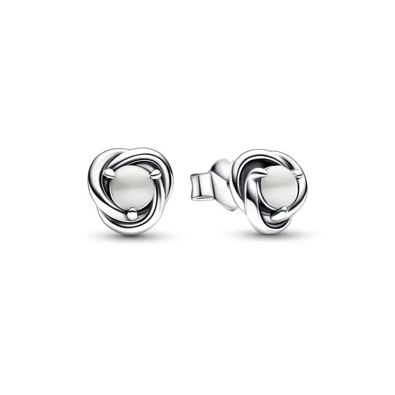 Pandora June Birthstone Eternity Circle Stud Earrings 292335C03