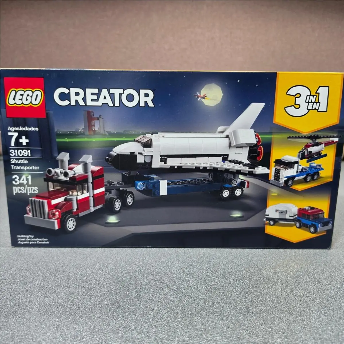 Lego Creator Shuttle Transporter 31091 3-in-1 Kids Set
