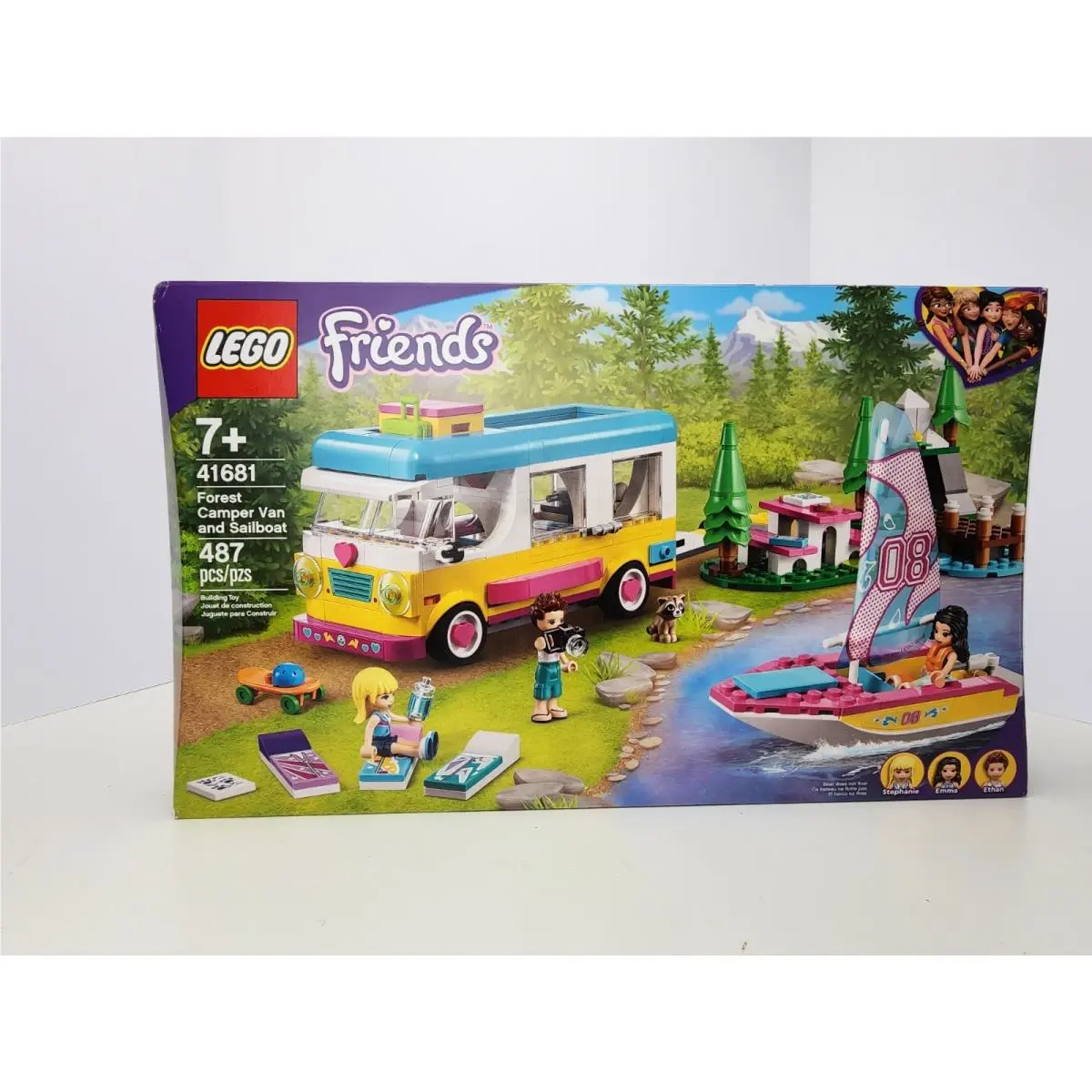 Lego 41681 Forest Camper Van and Sailboat Mib Retired