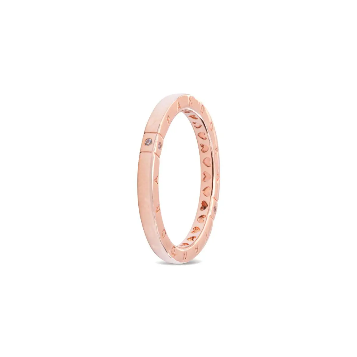 Pandora Rose Sparkling Wishbone Heart Ring 189482C01-50