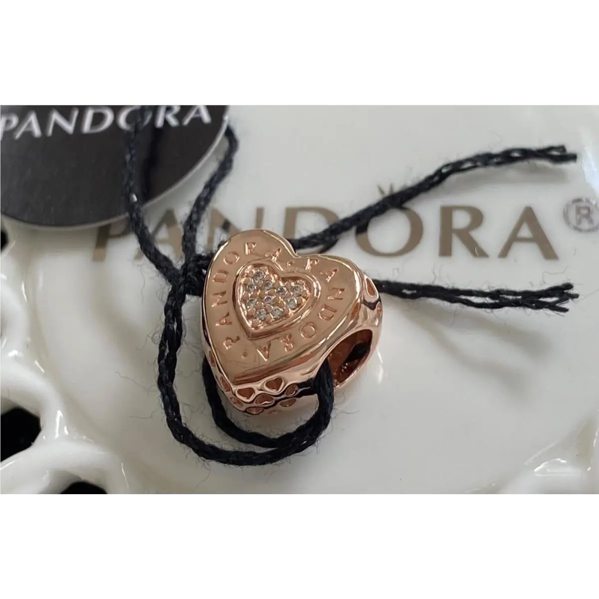 Pandora Rose Signature Heart Charm 787375CZ