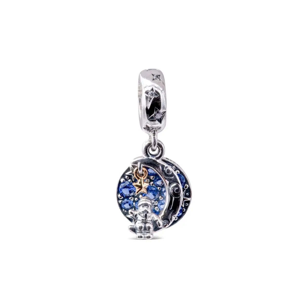 Pandora Moments Santa Claus On The Moon Double Dangle Charm 769648C01