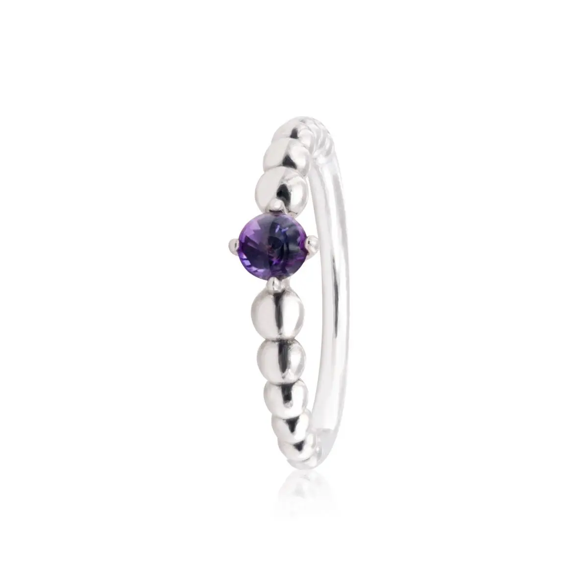 Pandora February Purple Beaded Ring 198867c03-54