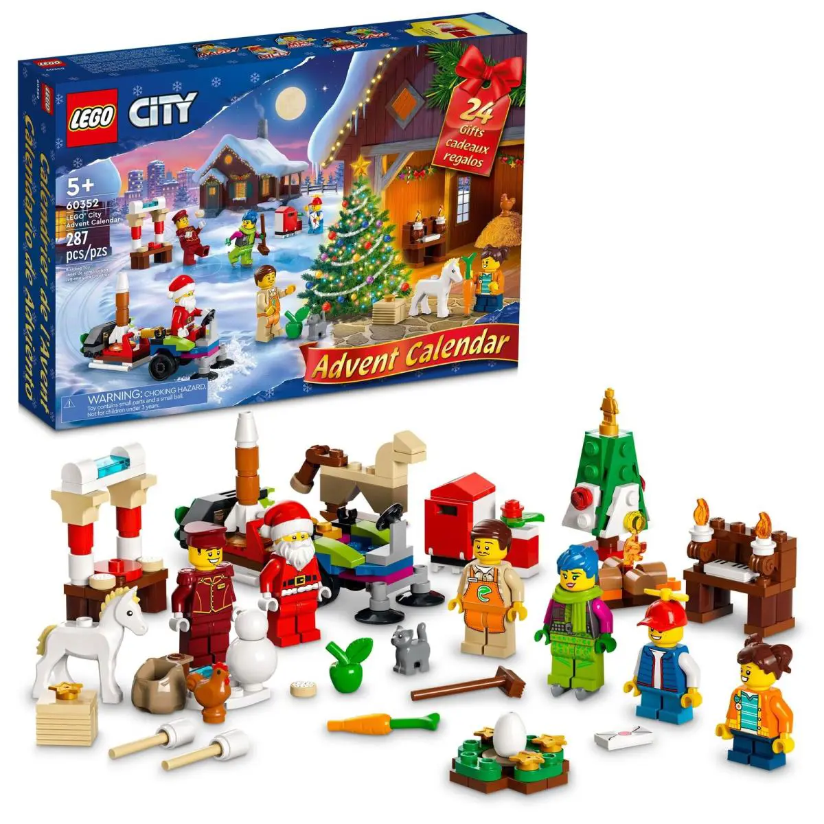 Lego 60352 City 2022 Advent Calendar Building Toy Set 287 Pieces Ages 5+