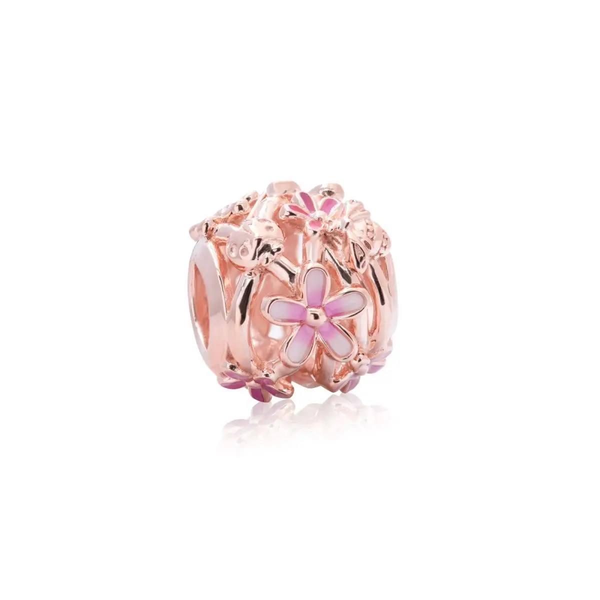 Pandora Openwork Pink Daisy Flower Charm 788772C01