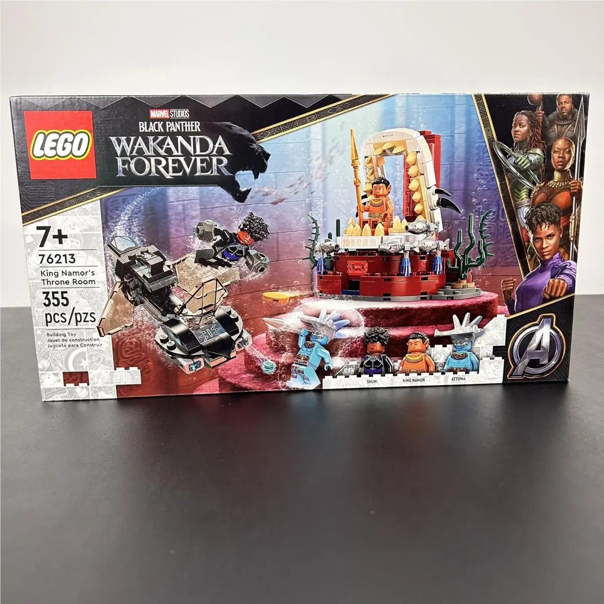 Lego Marvel Black Panther Wakanda Forever 76213 King Namor’s Throne Room 355 Pcs