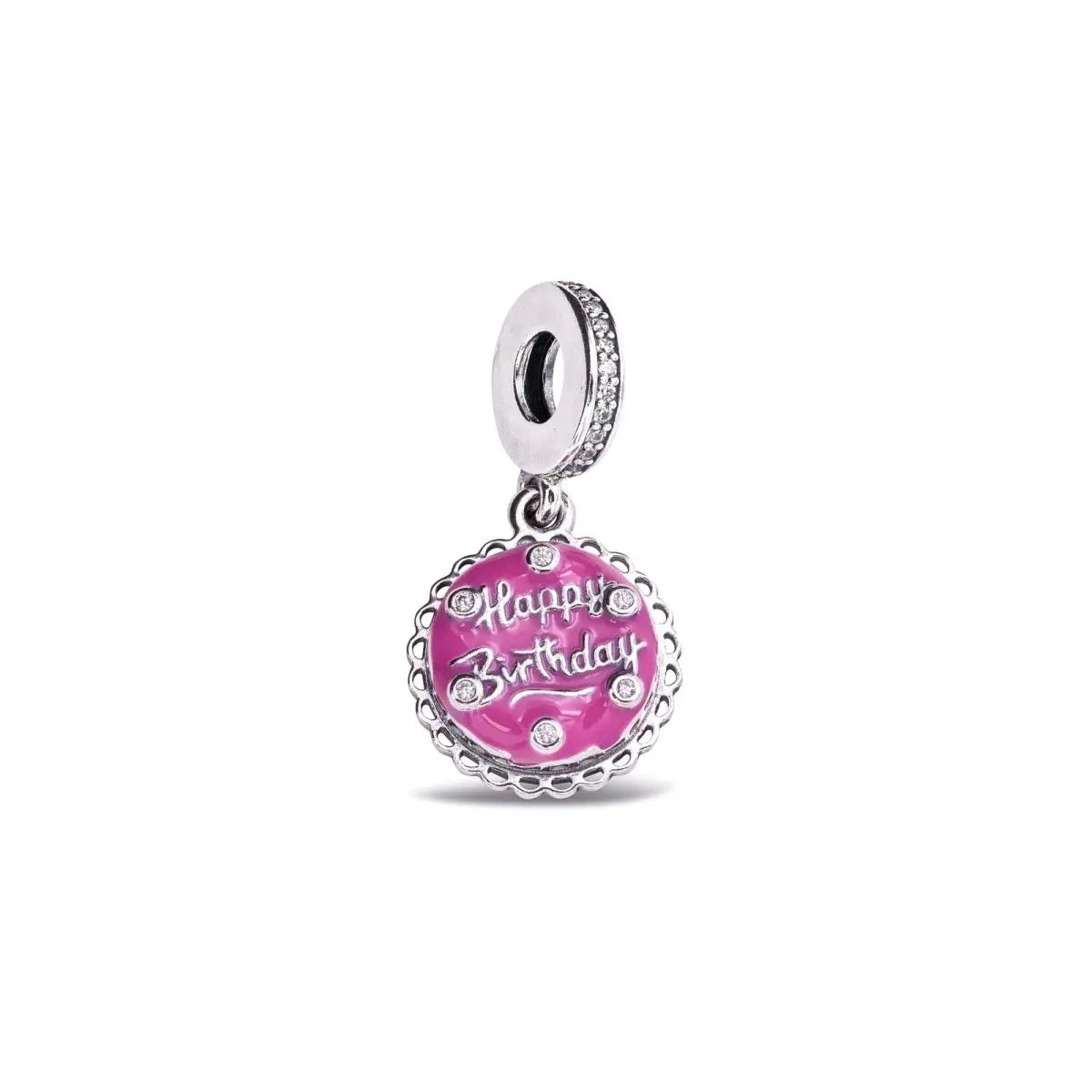 - Pink Birthday Cake Dangle Charm - 798888C01 by Pandora