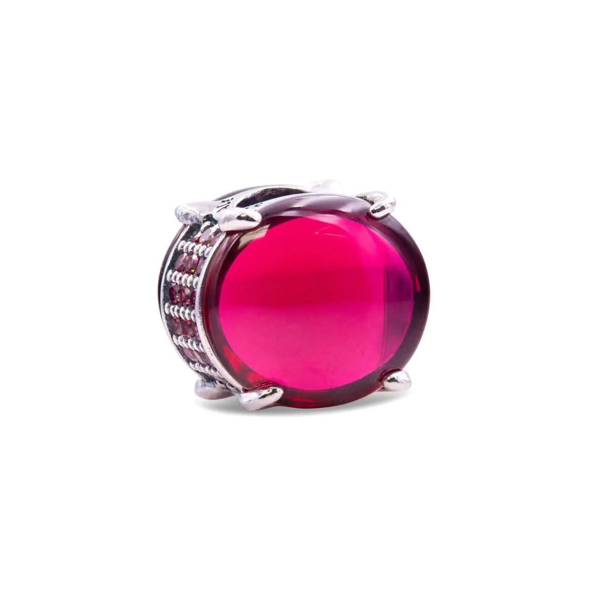 Pandora Colours Fuchsia Rose Oval Cabochon Charm - 799309C01