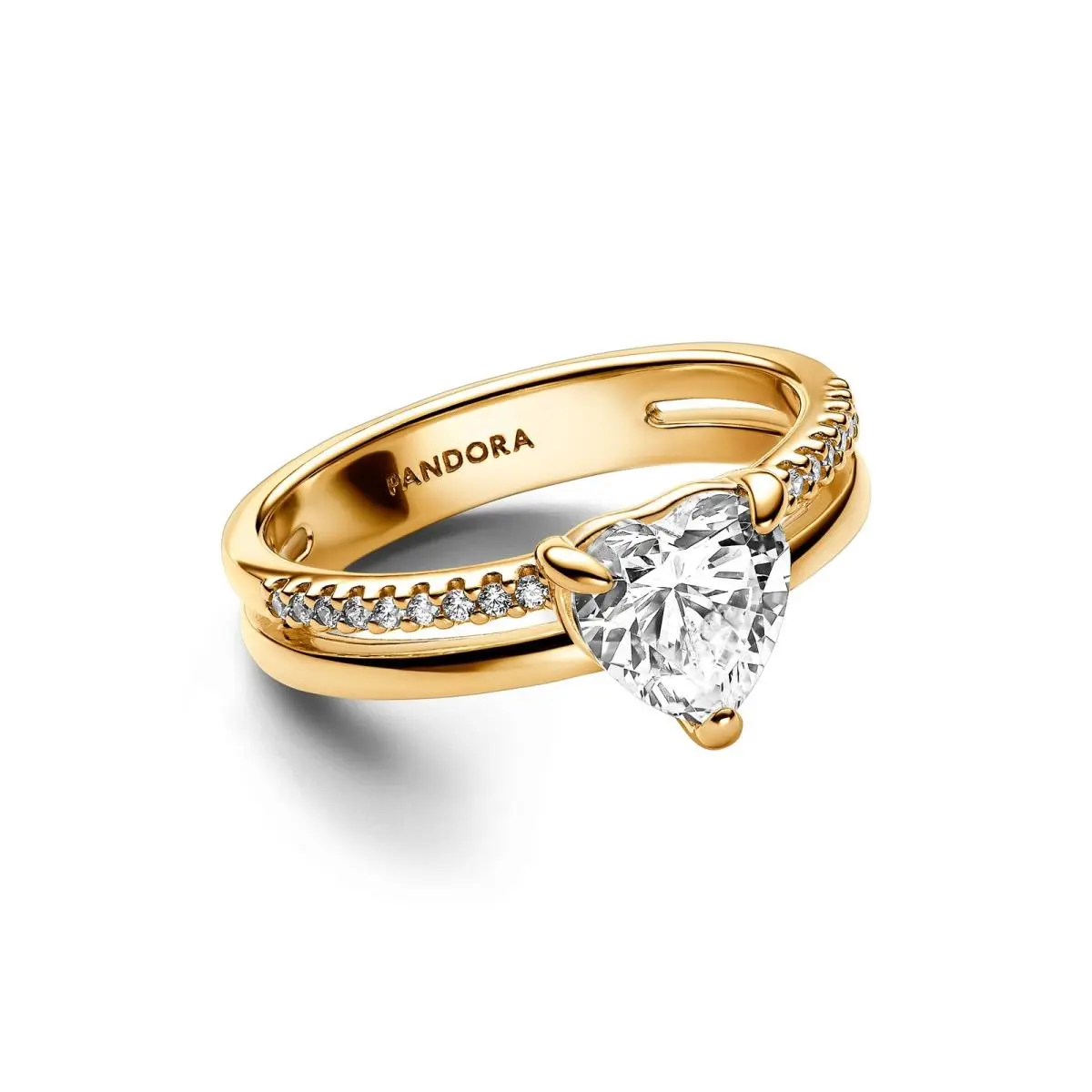 Pandora Double Band Heart Ring 163100C01-52