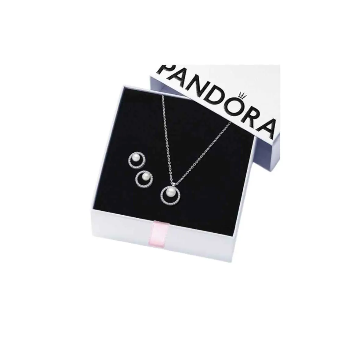 Pandora Pearl Halo Jewelry Set B802399-1