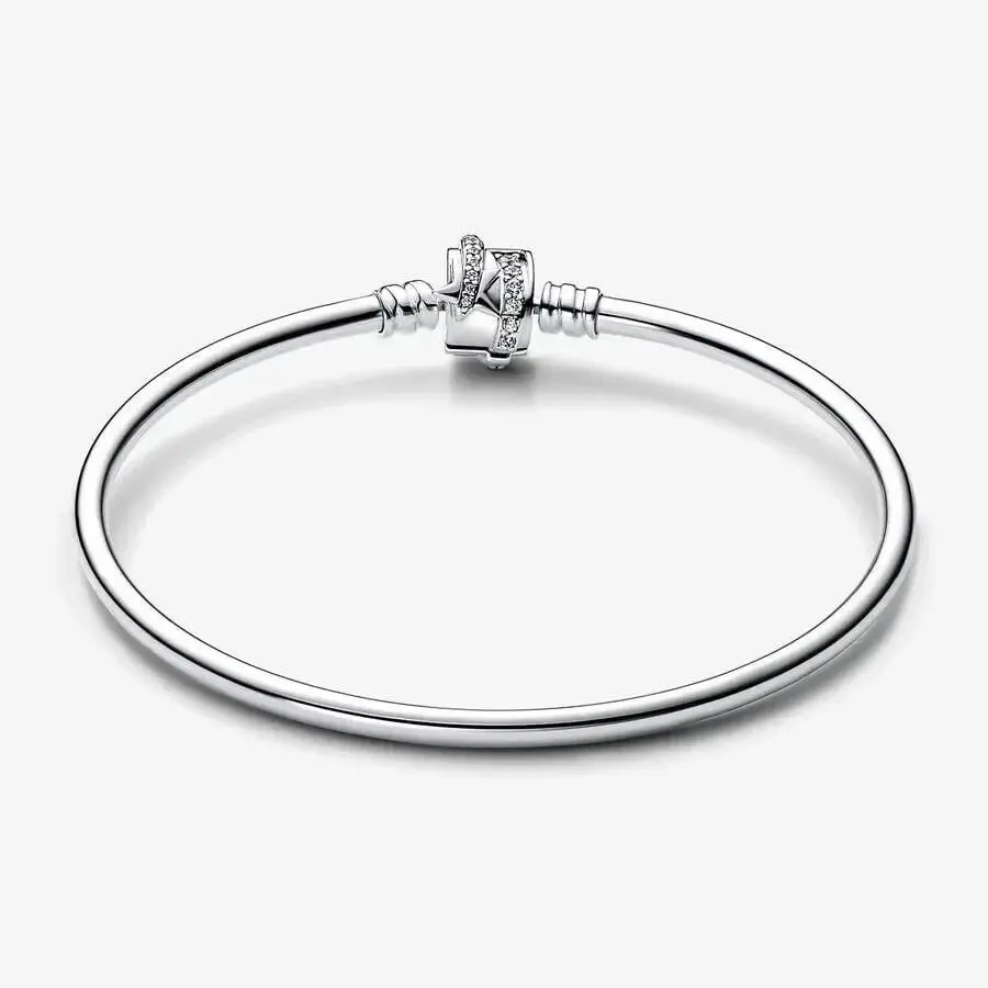 Pandora S925 Shooting Star Charm Bangle Bracelet 592733C01-21cm - Size 8