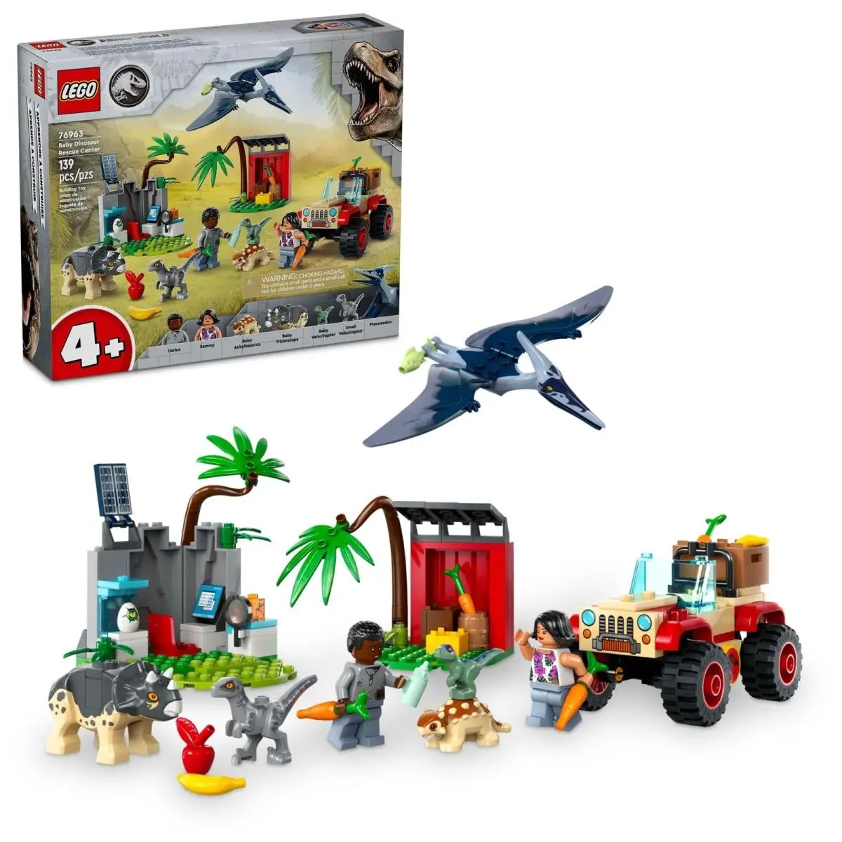 Lego Jurassic World Baby Dinosaur Rescue Center Building Set For Kids with